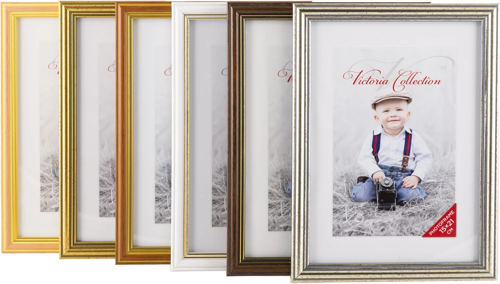 Nuotraukų Rėmelis - „Victoria Collection“ Dviejų Nuotraukų Rėmelių Rinkinys 15 x 21 Balta/Natūrali Mediena/Sidabrinė/Auksinė/Tamsiai Ruda/Machagoninė