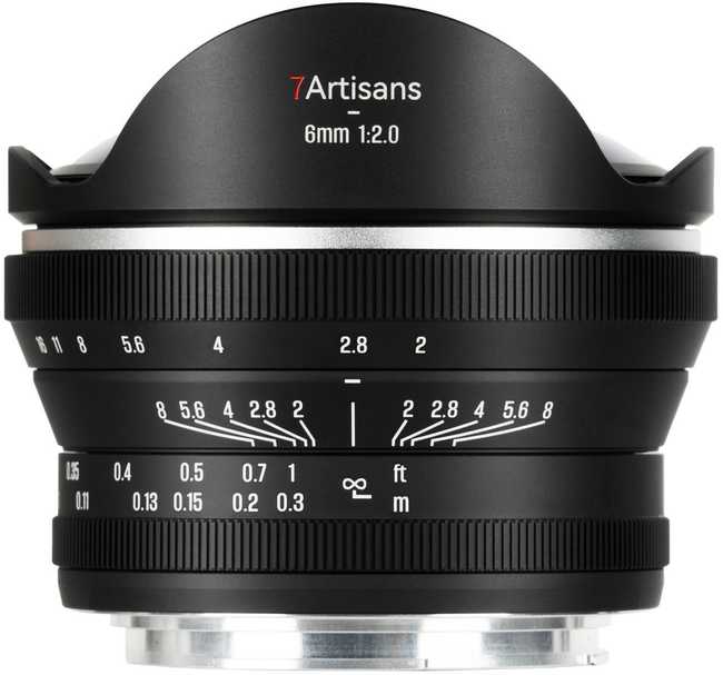 Nikkor Objektyvas - 7Artisans 6mm F2.0 Nikon Z, APS-C žuvies akis, rankinis fokusavimas