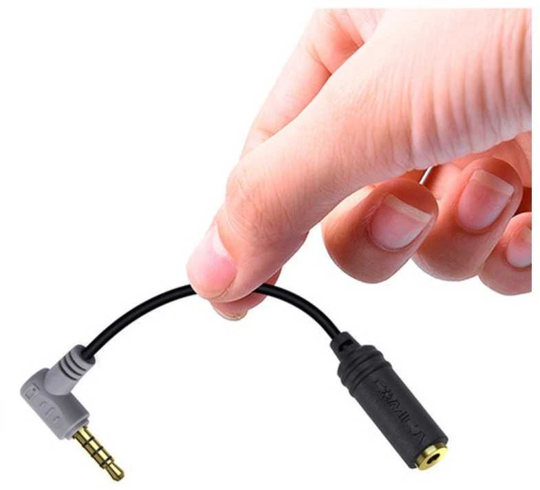Objektyvas Adapteris - COMICA CVM-SPX 3.5mm TRS į TRRS Mikrofono Konverteris 11cm