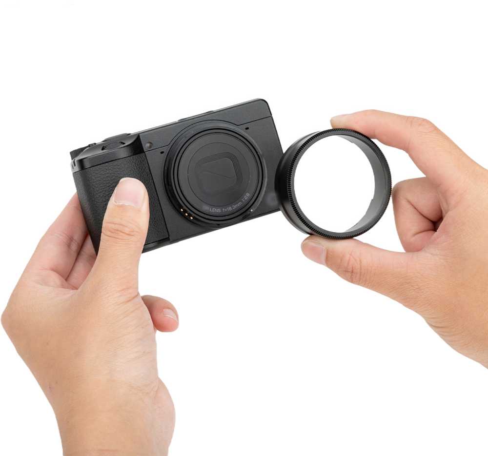 Objektyvas Adapteris - JJC AR GR4 Objektyvo Adapteris Ricoh GW 4 Plataus Kampo Objektyvui, Aliuminio Lydinys, Juodas