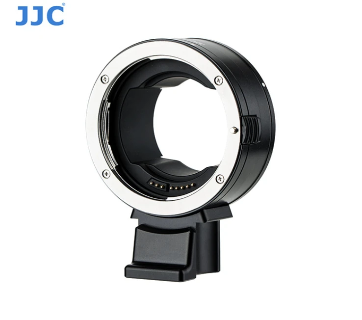 Adapteris - JJC CA EF_RF objektyvo tvirtinimo adapteris (Canon EF, RF, aliuminio lydinys, juodas)
