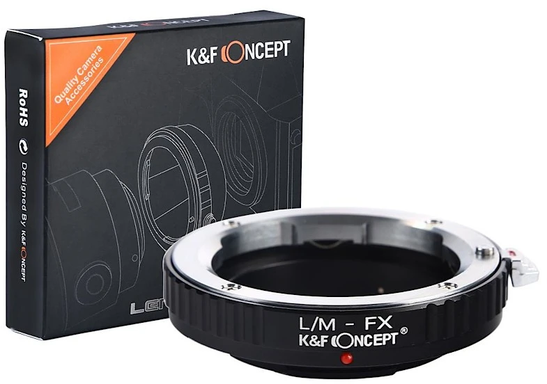 Objektyvas Adapteris - K&F Concept Leica M-Mount į Fuji X-Mount objektyvo adapteris, anoduotas aliuminis, juodas