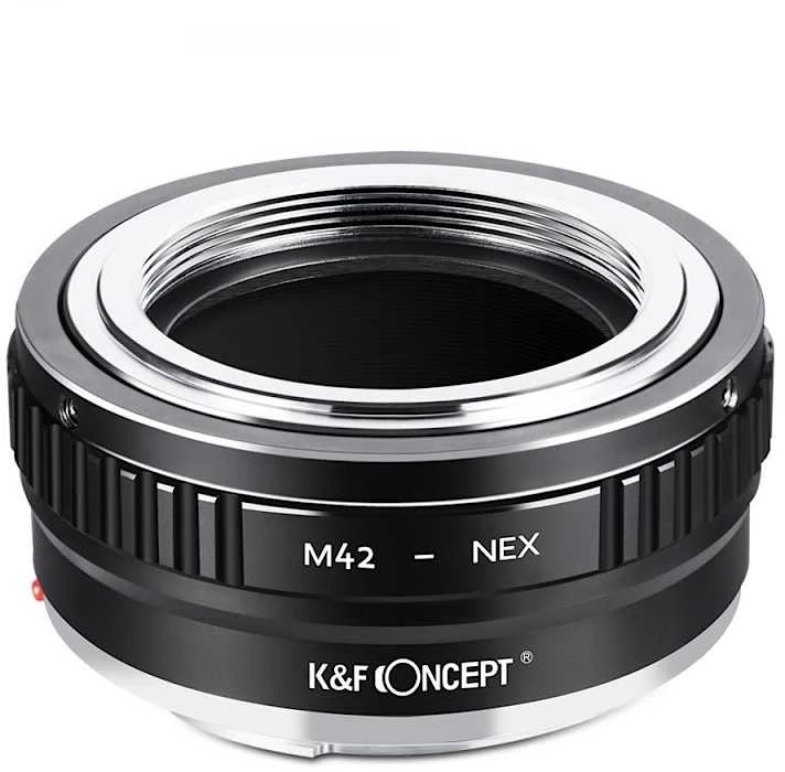 Objektyvas Adapteris - K&F Concept M42 Bajonetas į Sony E-mount Žalvaris