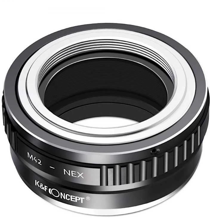 Objektyvas Adapteris - K&F Concept M42 Bajonetas į Sony E-mount Žalvaris