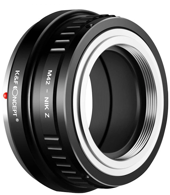 Objektyvas Adapteris - K&F Concept M42 montavimo į Nikon Z-Mount Objektyvo Adapteris, Aliuminio Konstrukcija, Juoda
