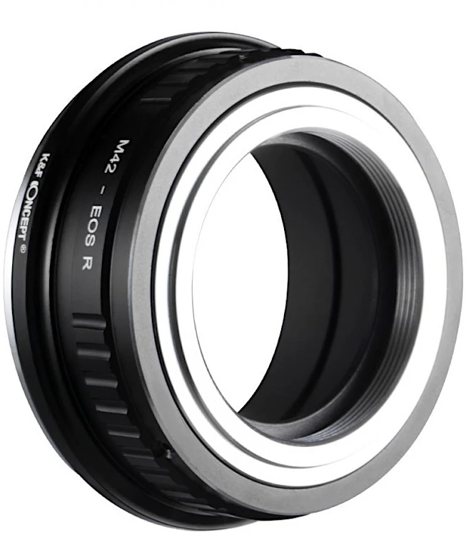 Adapteris - K&F Concept M42 Objektyvo į Canon RF Montavimo Adapteris, Rankinis Fokusavimas, Aliuminis, Juodas