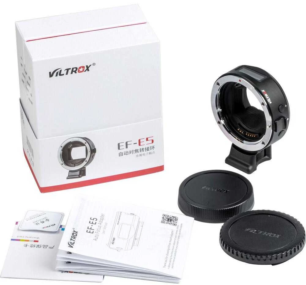 Adapteris - Viltrox EF-E5 žiedinis adapteris (Canon EF/EF-S į Sony E-mount, automatinis fokusavimas)