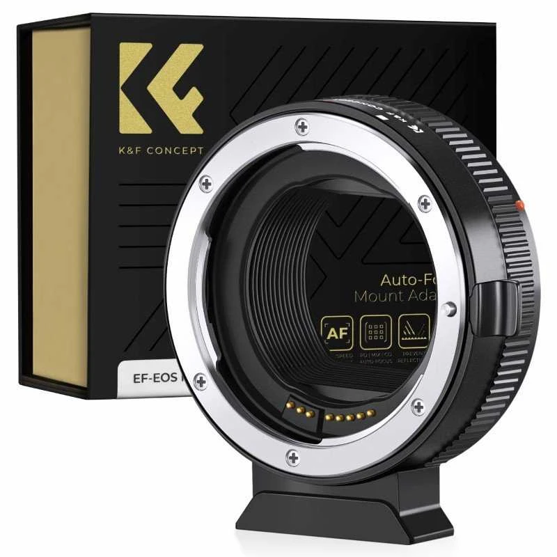 K&F Concept EF-EOS R adapteris su elektroniniais kontaktais