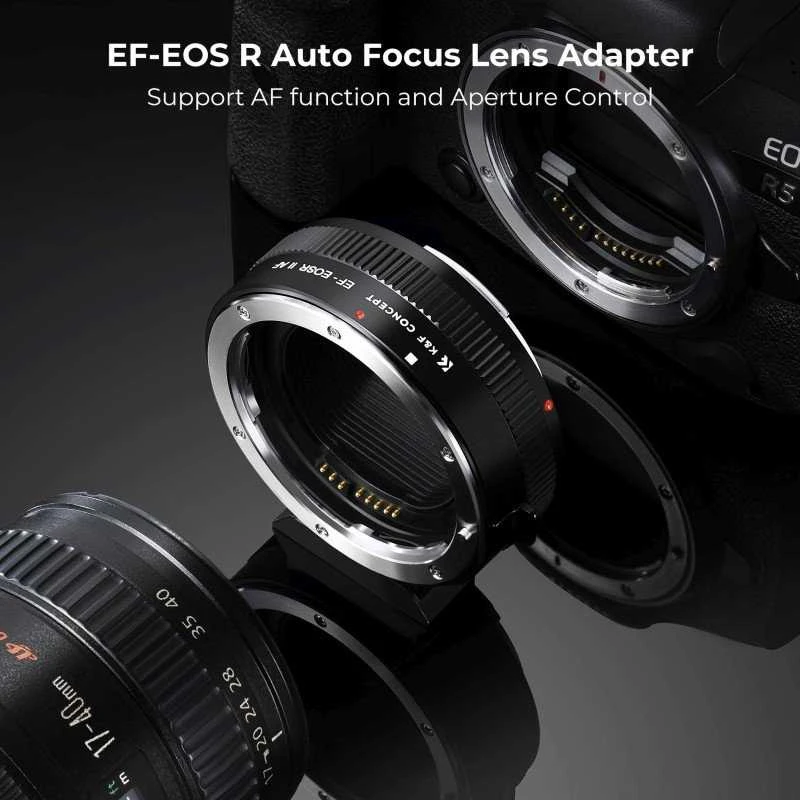 Objektyvo adapteris EF į EOS R su elektroniniais kontaktais