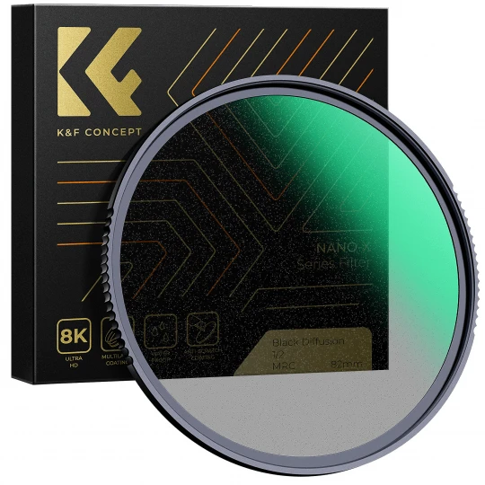 Objektyvo filtras - K&F Concept Nano-X MRC 1/2-82 mm difuzinis filtras juodas