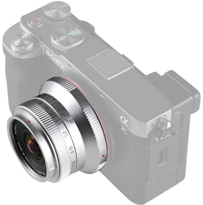 Objektyvas - Laowa 15mm f/5 Cookie FF Auto Aperture Sidabrinis