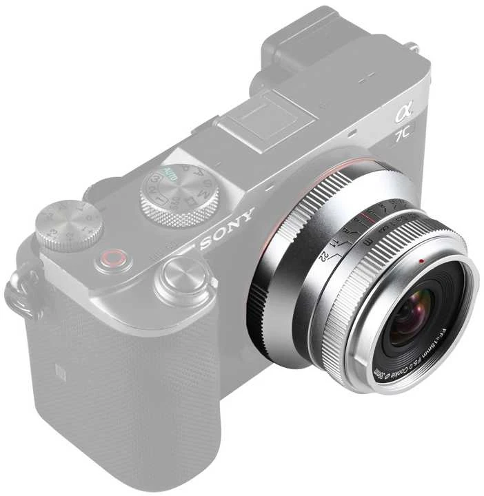 Objektyvas - Laowa 15mm f/5 Cookie FF Auto Aperture Sidabrinis