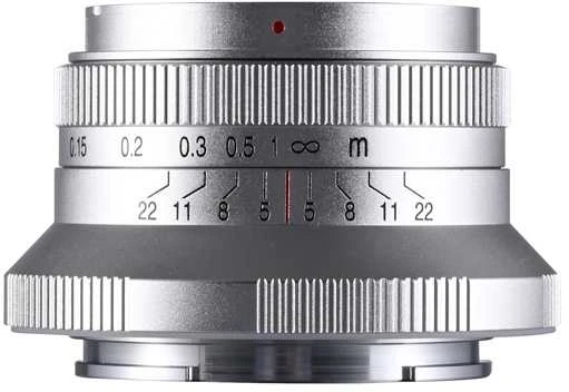 Objektyvas - Laowa 15mm f/5 Cookie FF Auto Aperture Sidabrinis