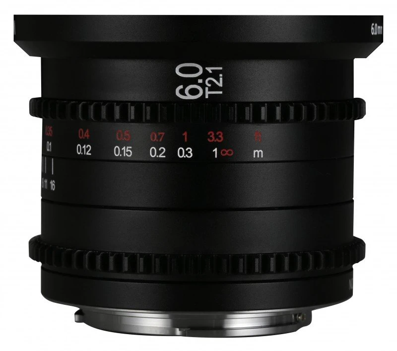 Kameros Objektyvas - Laowa Venus Optics 6mm T2.1 Cine, 121.9º FOV, Rankinis fokusavimas