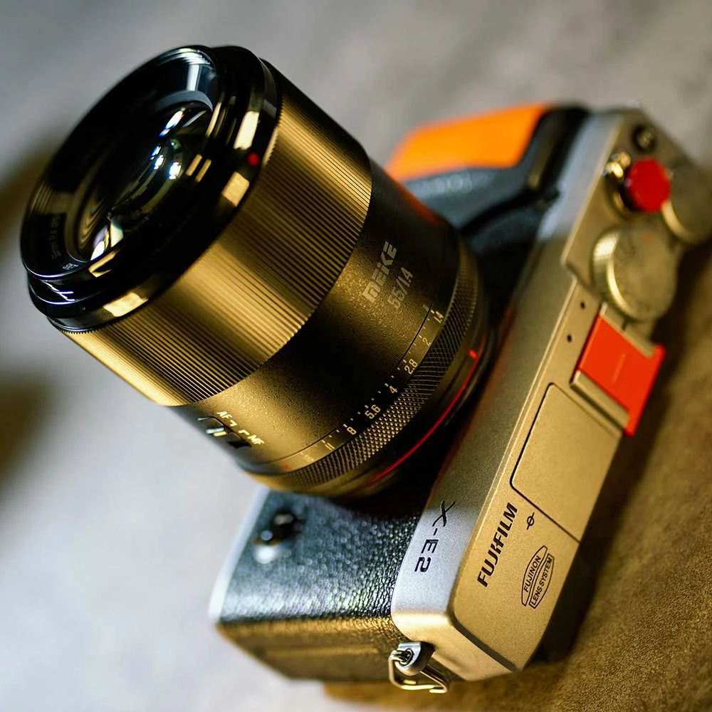 Objektyvas - Meike 55mm f/1.4 AF objektyvas (FUJIFILM X, 1.4 diafragma, 0.61m fokusas)