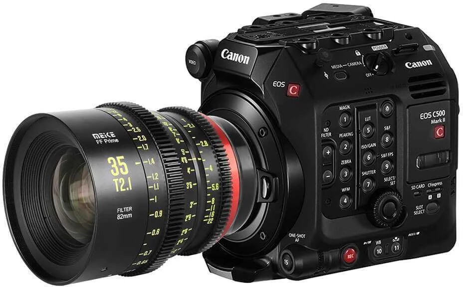 Objektyvas - Meike MK 35mm T2.1 FF EF montavimas, 330° fokusavimo sukimas, 11 ašmenų diafragma