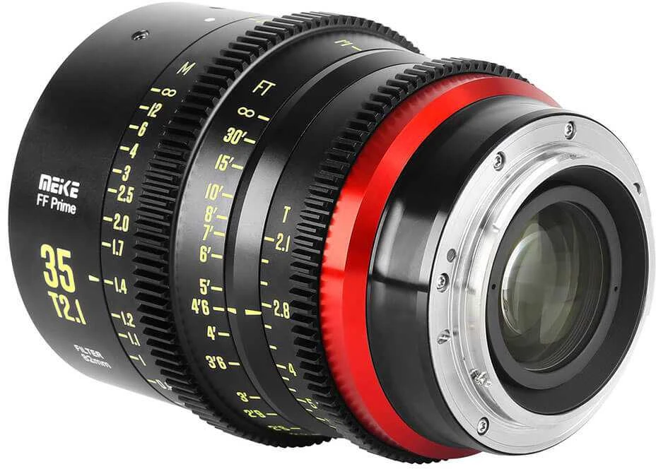 Objektyvas - Meike MK 35mm T2.1 FF EF montavimas, 330° fokusavimo sukimas, 11 ašmenų diafragma