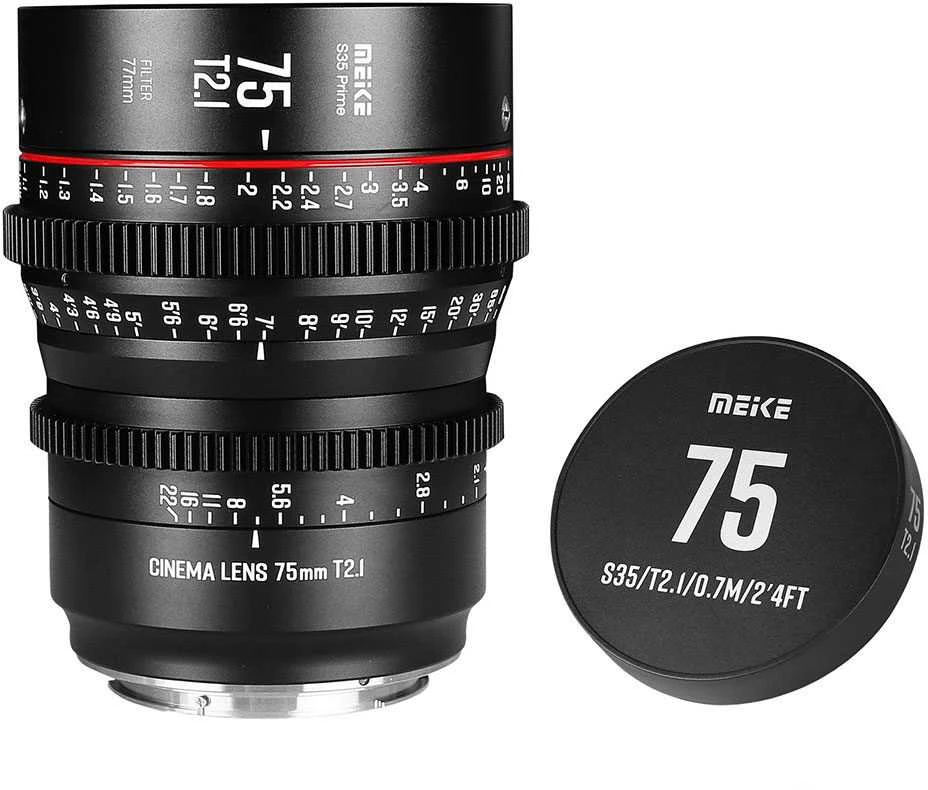 Objektyvas - Meike MK 75mm T2.1 S35 Canon EF Mount, 0.8 MOD, Juodas