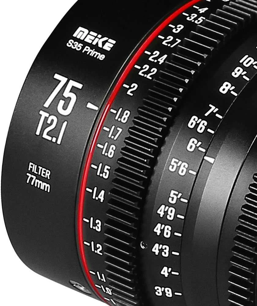 Objektyvas - Meike MK 75mm T2.1 S35 Canon EF Mount, 0.8 MOD, Juodas