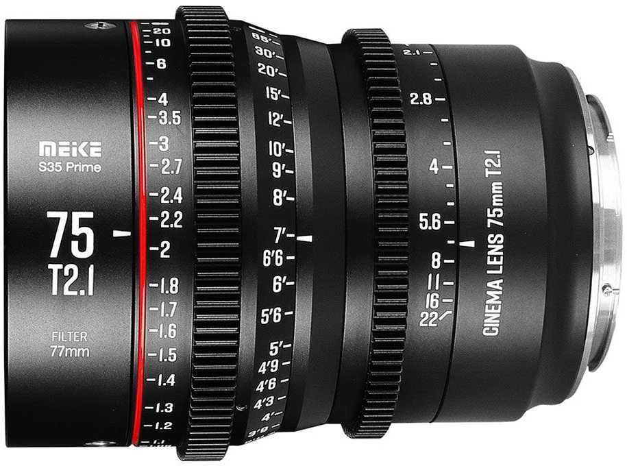 Objektyvas - Meike MK 75mm T2.1 S35 Canon EF Mount, 0.8 MOD, Juodas