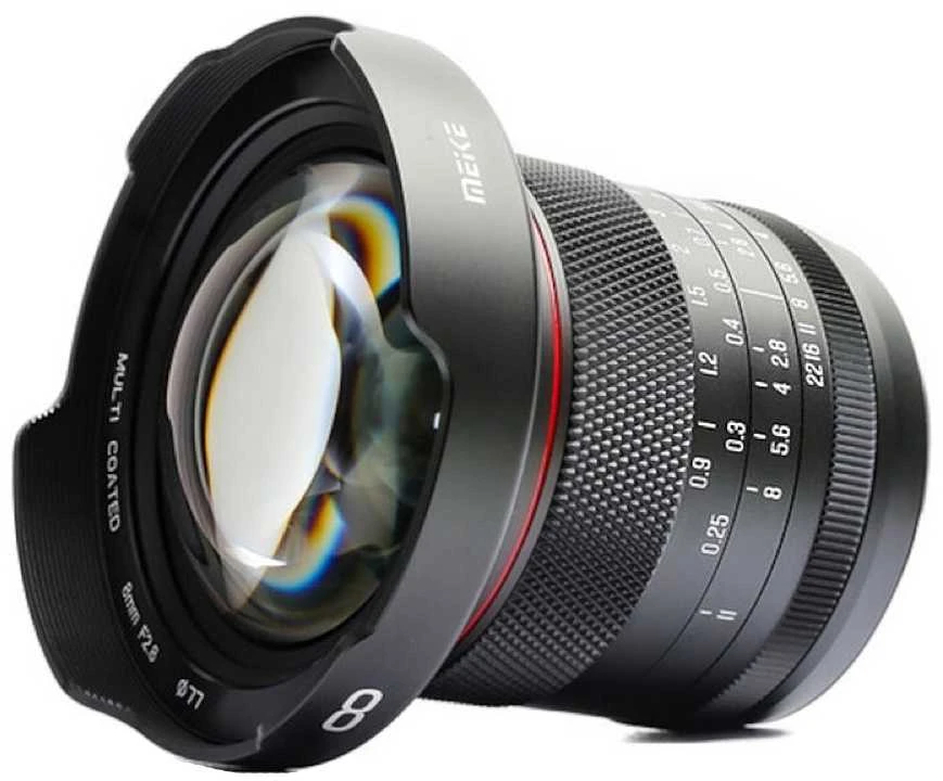 Objektyvas - Meike MK 8mm F2.8 Micro Four Thirds Manual Focus Juodas