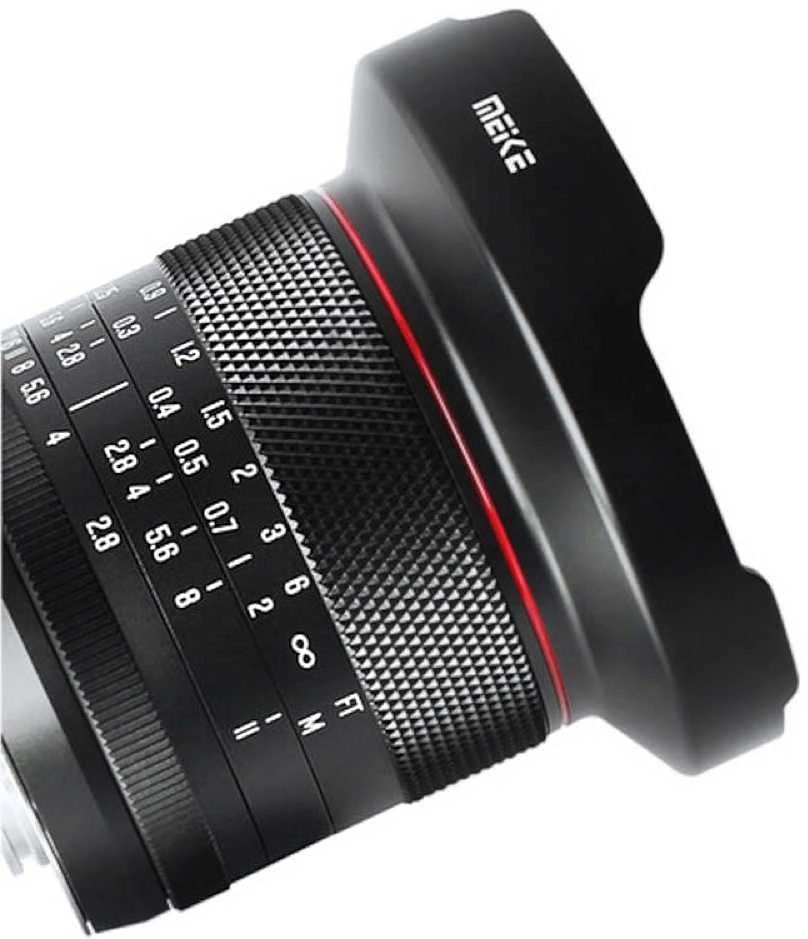 Objektyvas - Meike MK 8mm F2.8 Micro Four Thirds Manual Focus Juodas