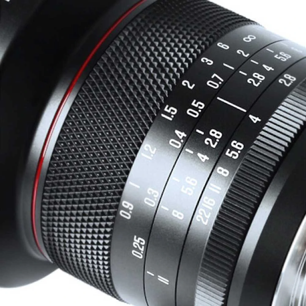 Objektyvas - Meike MK 8mm F2.8 Micro Four Thirds Manual Focus Juodas