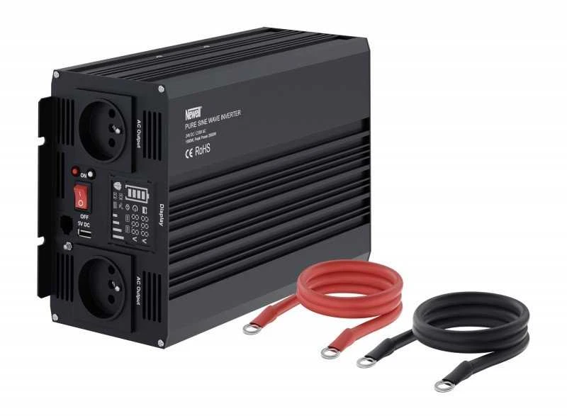 Objektyvas Newell įtampos keitiklis su gryna sinusine banga 24 V / 230 V, 1000 W