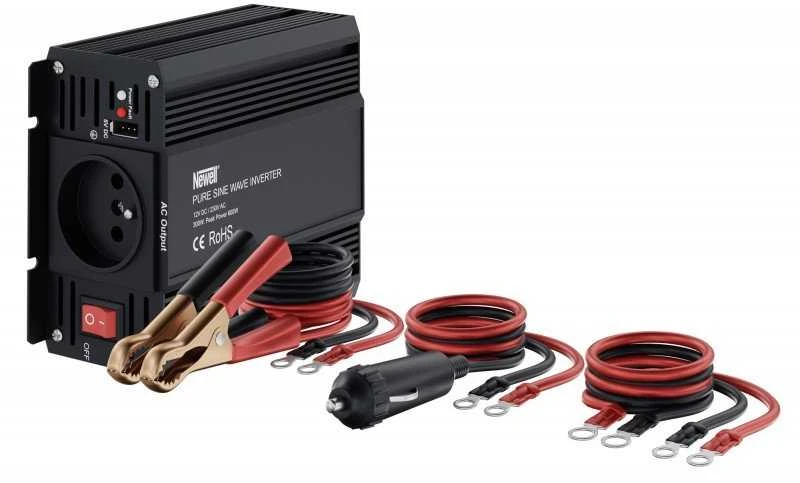 Objektyvas Newell įtampos keitiklis su gryna sinusine banga -12 V / 230 V, 300 W