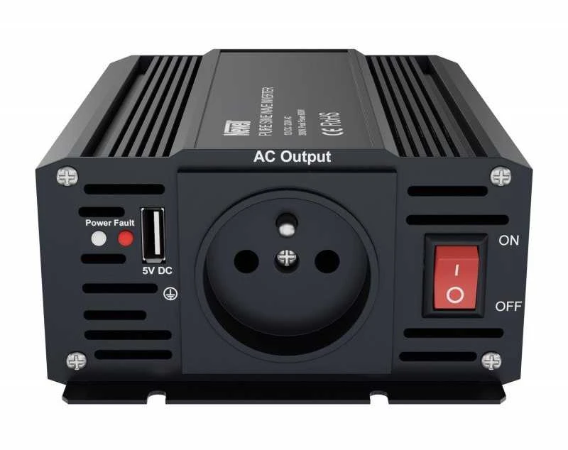 Objektyvas Newell įtampos keitiklis su gryna sinusine banga -12 V / 230 V, 300 W