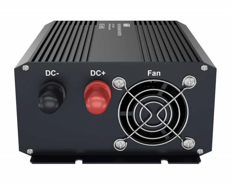 Objektyvas Newell įtampos keitiklis su gryna sinusine banga 12 V / 230 V, 500 W.