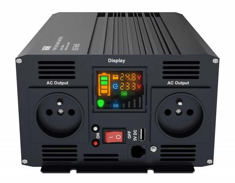 Objektyvas Newell įtampos keitiklis su gryna sinusine banga 24 V / 230 V, 1000 W