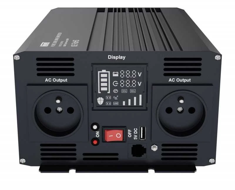 Objektyvas Newell įtampos keitiklis su gryna sinusine banga - 12 V / 230 V, 1000 W