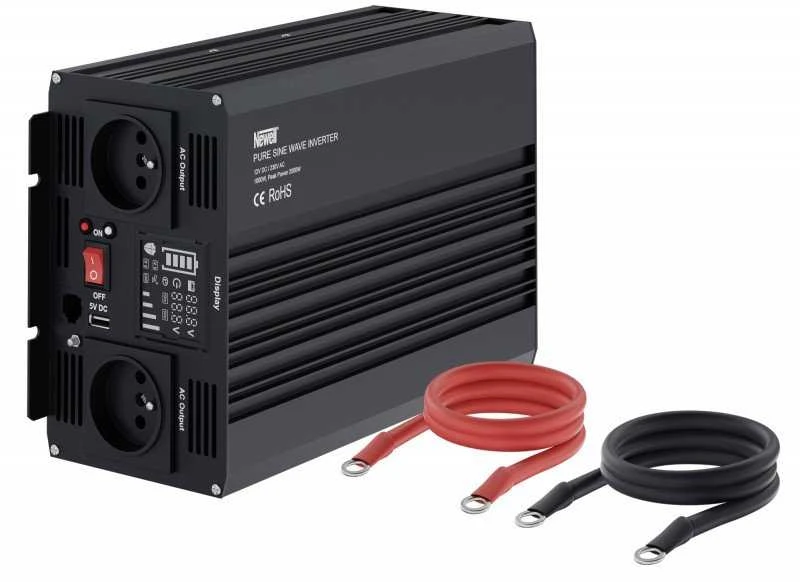 Objektyvas Newell įtampos keitiklis su gryna sinusine banga - 12 V / 230 V, 1000 W