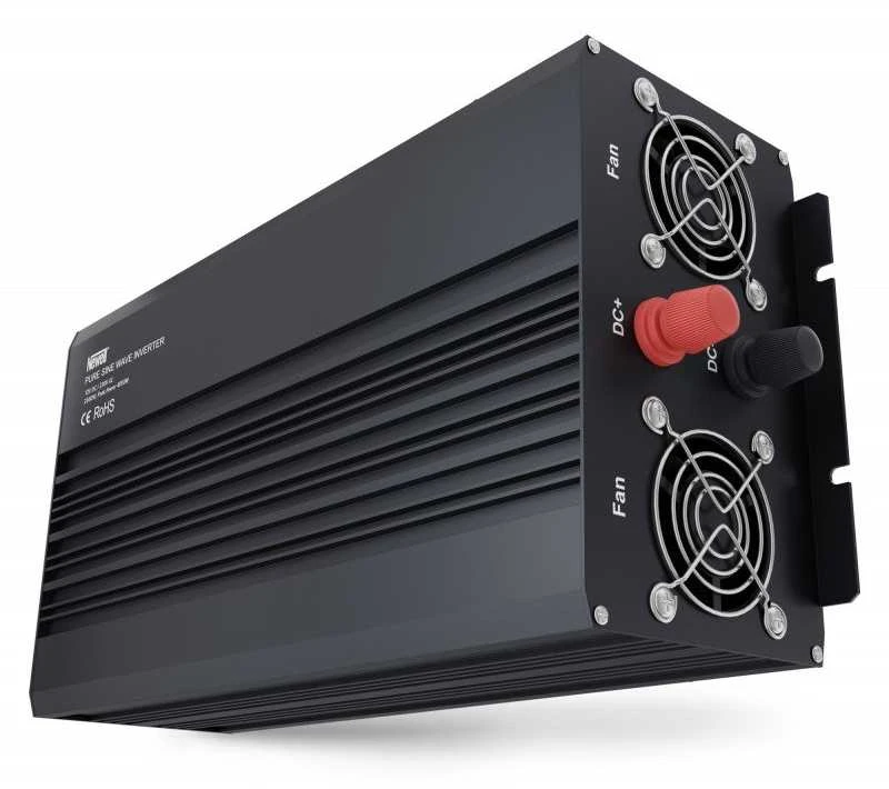 Objektyvas Newell įtampos keitiklis su gryna sinusine banga - 12 V / 230 V, 2000 W