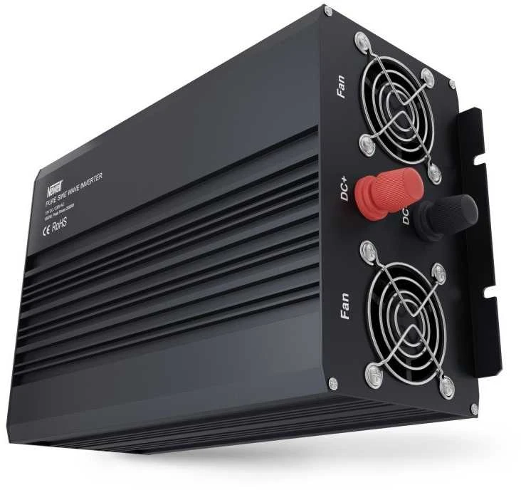 Objektyvas Newell įtampos keitiklis su gryna sinusine banga - 12 V / 230 V, 1000 W