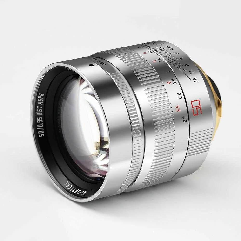 Objektyvas - TTArtisan 50mm F0.95 Leica M 11 elementų, F0.95, Sidabrinis