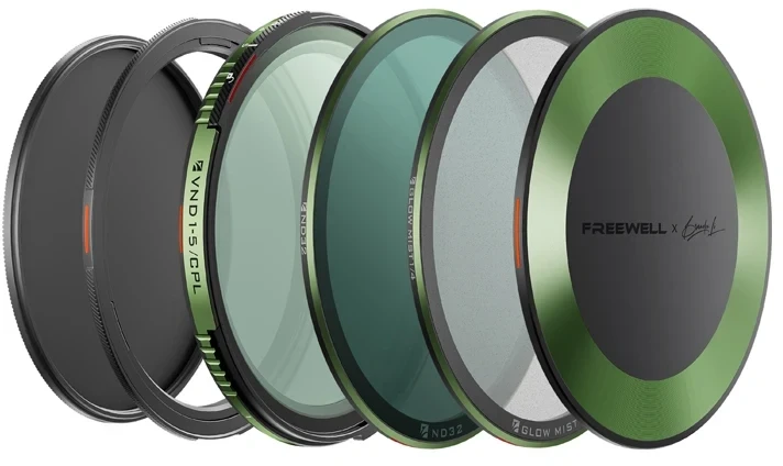 Kintamo židinio nuotolio ND/CPL filtro komplektas Freewell Brandon Li 82mm
