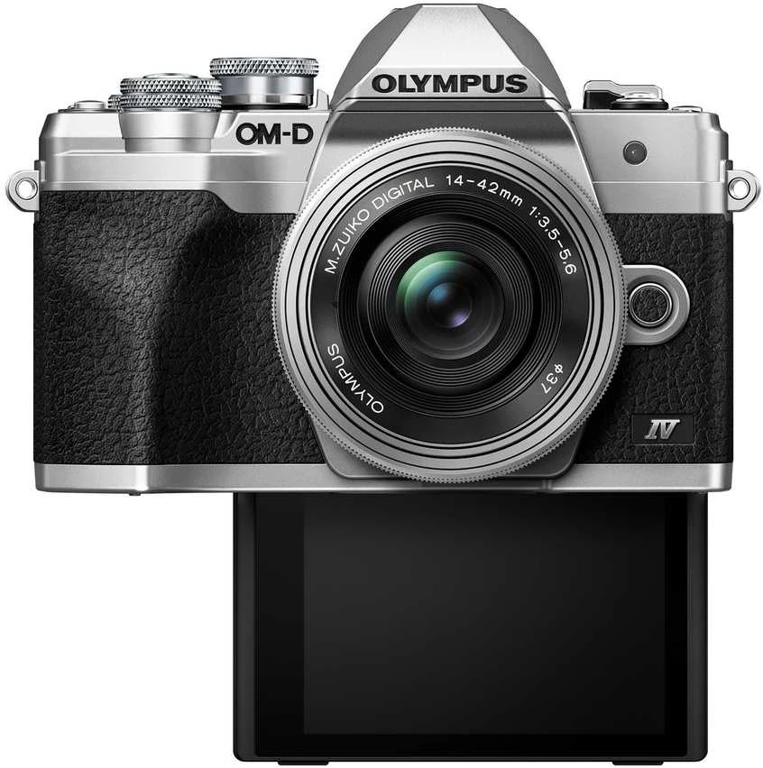 Olympus Apie sistemą Olympus OM-D E-M10 Mark IV (Sidabrinis) + 14-42mm f/3.5-5.6 EZ