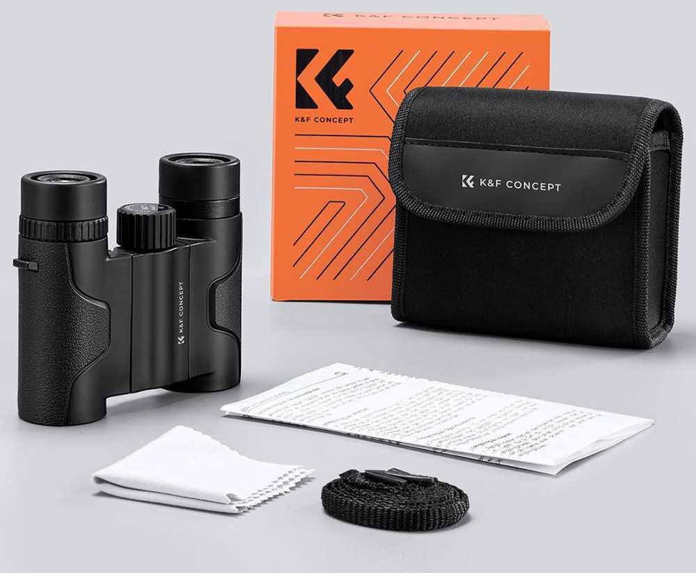Optinis prietaisas - K&F Concept 8x21 BaK4 atsparūs vandeniui žiūronai IP65