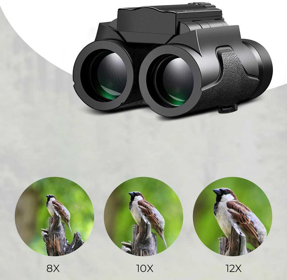 Optinis prietaisas - K&F Concept 8x21 BaK4 atsparūs vandeniui žiūronai IP65