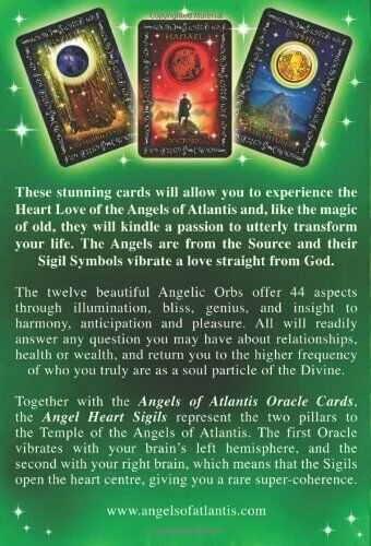 Orakulo Kortos Angel Heart Sigils Findhorn Press