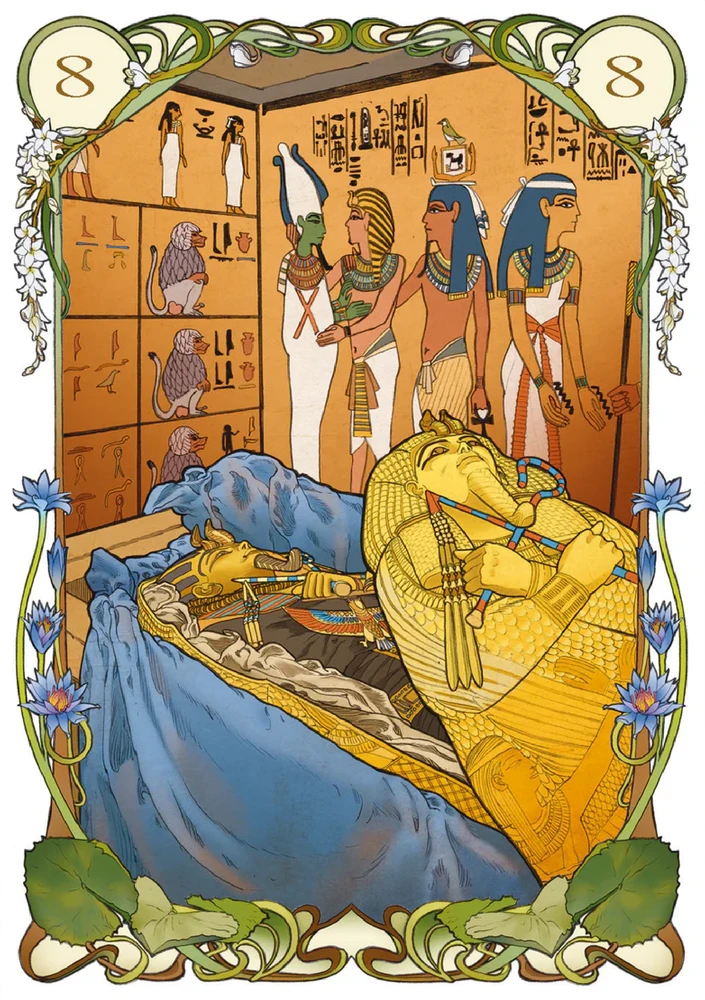 Orakulo kortų rinkinys - Lo Scarabeo Egiptietiškas Lenormand 36 Kortos 88x125mm