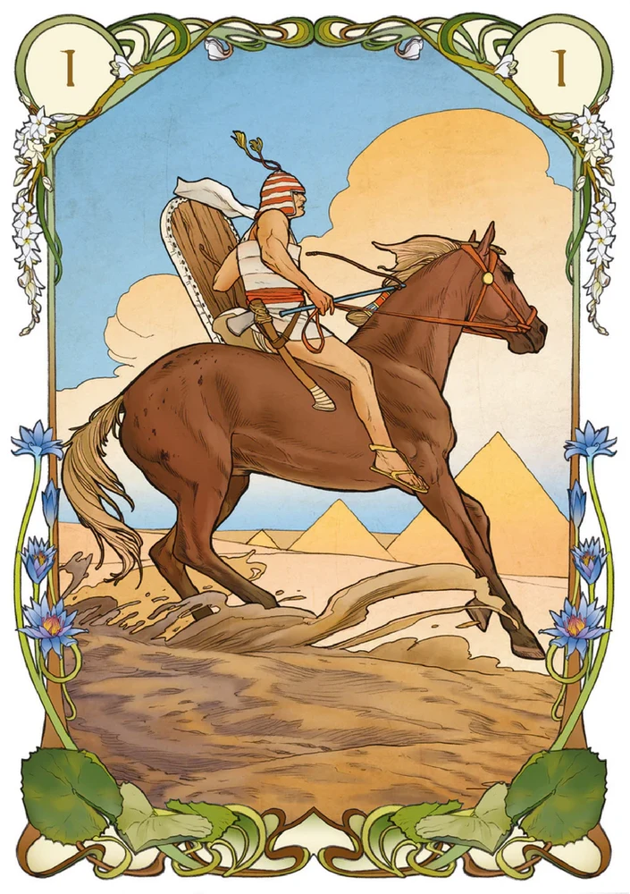 Orakulo kortų rinkinys - Lo Scarabeo Egiptietiškas Lenormand 36 Kortos 88x125mm