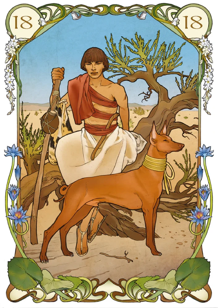 Orakulo kortų rinkinys - Lo Scarabeo Egiptietiškas Lenormand 36 Kortos 88x125mm