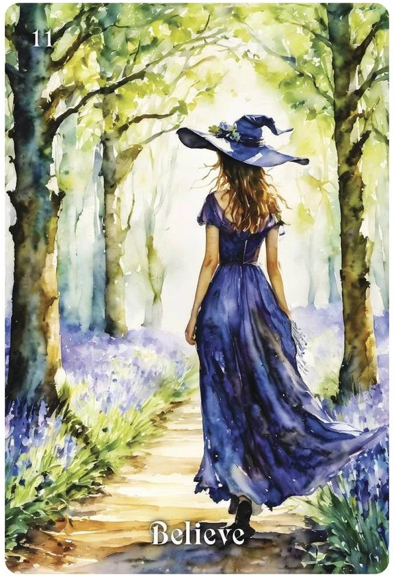 Orakulo kortų kaladė - Llewellyn Witch Whispers Oracle Cards, 40 kortelių, knyga anglų kalba