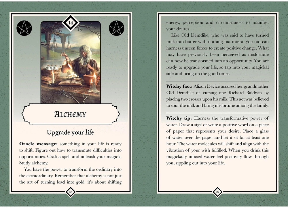 Rockpool Rise of the Witch Oracle – raganų orakulo kortos, 44 kortos