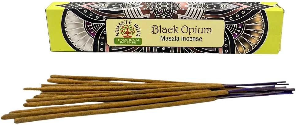 Orkay Kvepiančios Lazdelės - Namaste Mandala Masala Juodas Opium 15 Lazdelių 20cm