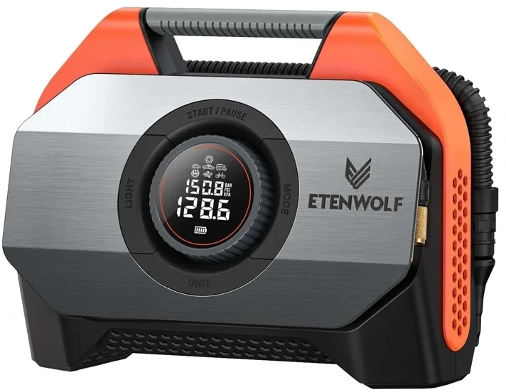 Etenwolf S6 automobilinis oro kompresorius, 11,03 bar, 19 200 mAh (oranžinis)