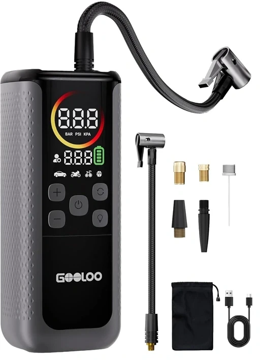 Oro Kompresorius - GOOLOO GT160 Dviejų Cilindrų 160 PSI